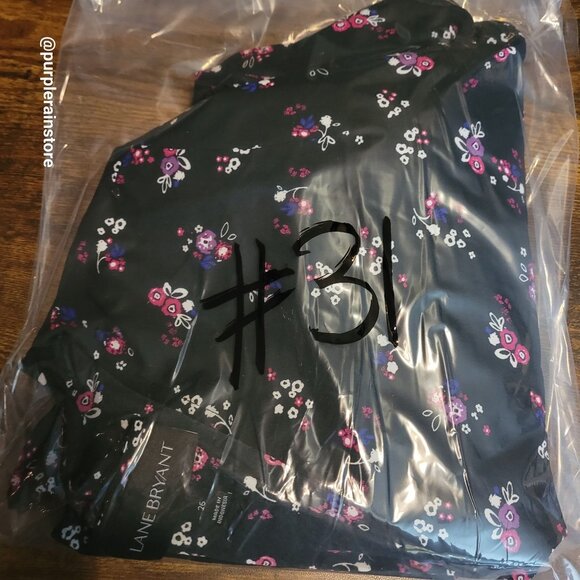 Lane Bryant Floral Tunic Top 26 Balloon Sleeve V Neck Ethereal Cottagecore - Picture 13 of 13